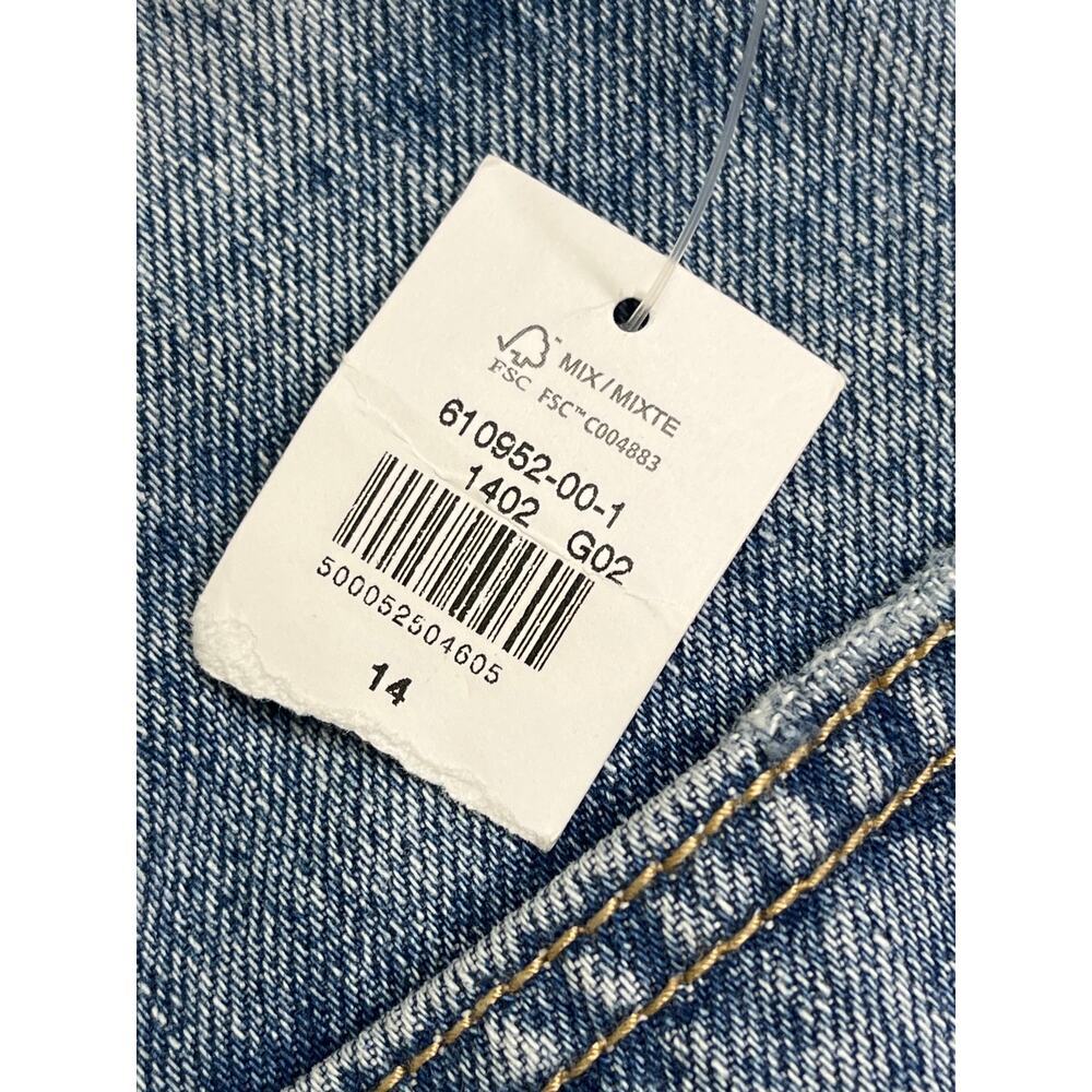 Old Navy extra high rise boyfriend Lola blue jeans, size 14, NWT, raw hems - Picture 13 of 13